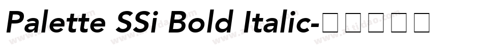 Palette SSi Bold Italic字体转换